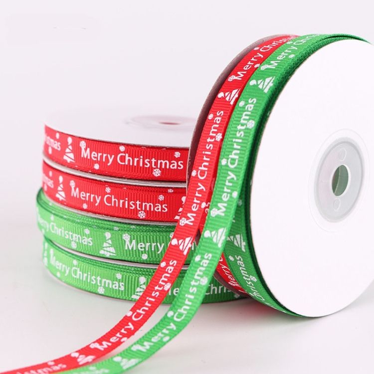 3 PCS Double-sided Christmas Gift Box Ribbon