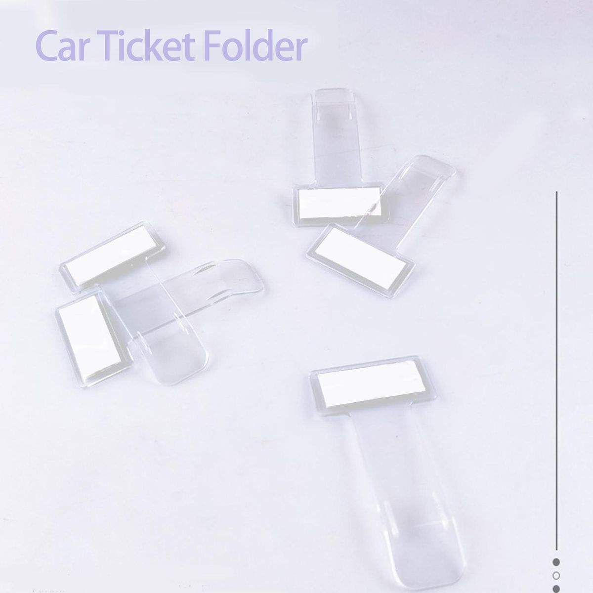 5Pcs Car Ticket Holders Multifunctional Parking Permit Holder Clips Clear