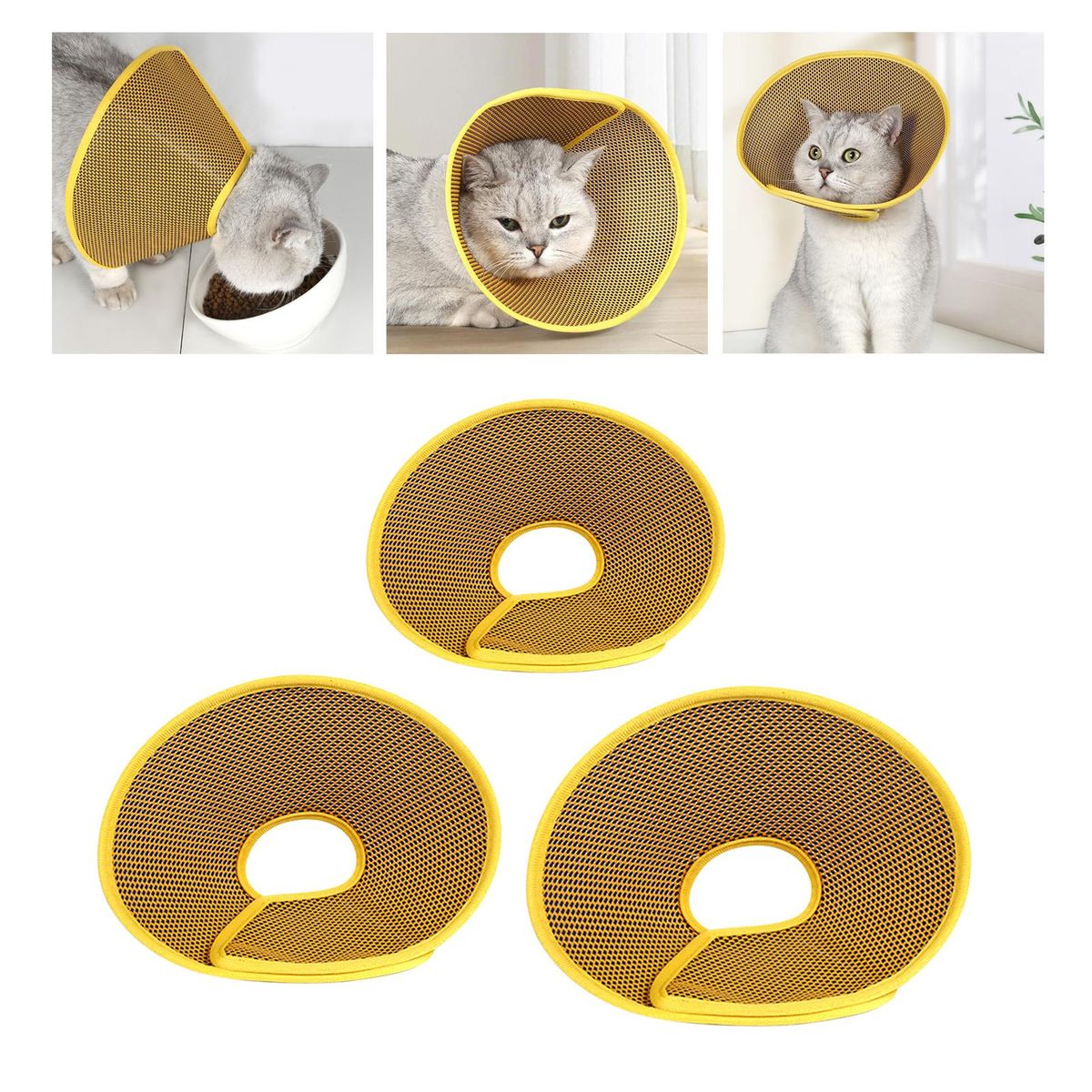Cat  Neck Cone Woven Mesh Soft Lightweight Portable