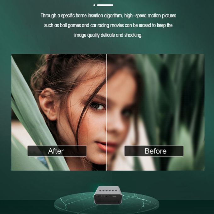 Mini Projectors LED Miniature Projector For Family Thanksgiving Black