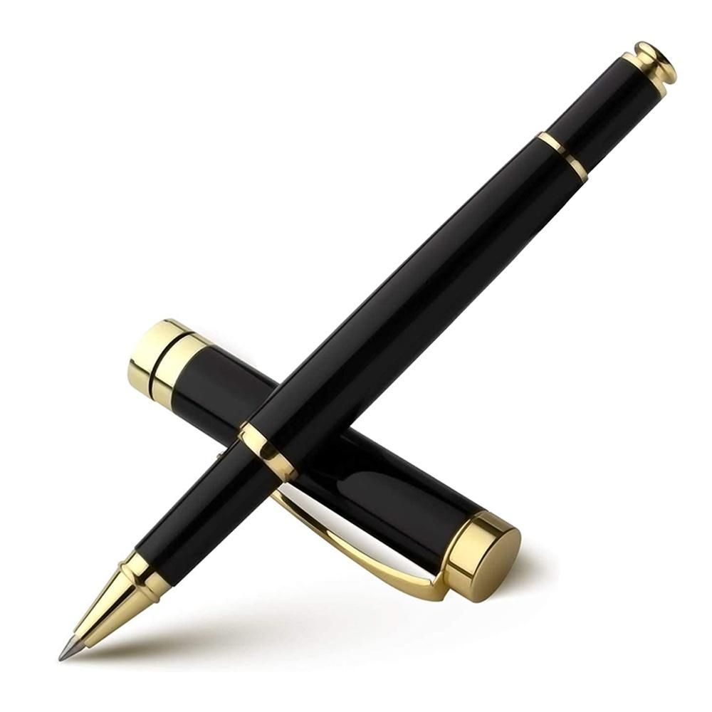 1Pack Metal Ballpoint Pens, 0.5mm Black Refill