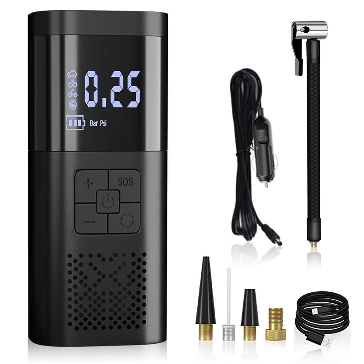 Electric Air Pump With 6000 MAh Battery 150 PSI Car Wireless