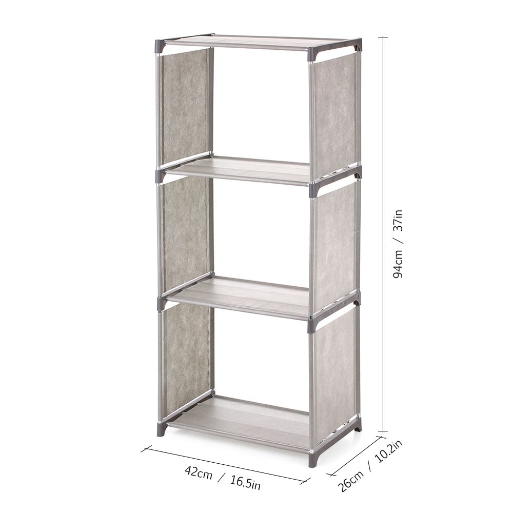 4-Shelf Bookcase Book Shelves Bookshelf Storage Bin Books