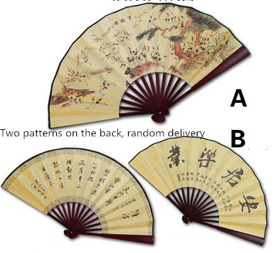 Fabric Fan Large Show Gift Custom Men Silk Logo Printed Fan Dance Fan 10