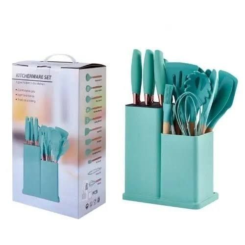 Sets Of Silicone Kitchen Spoon And Quality Knife