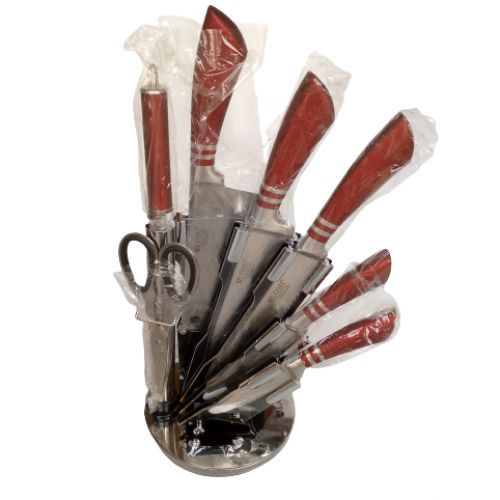 Kitchen Knife Set With  Stand - Pack Of 8 Pieces