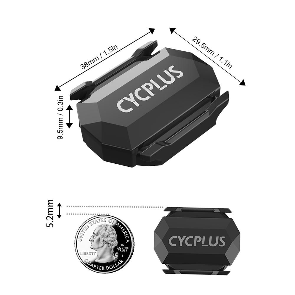 Bike Speed/Cadence Sensor 2-in-1 Sensor Wireless ANT+ BT for iOS, Android Bike Computer Fitness Tracker Speedometer