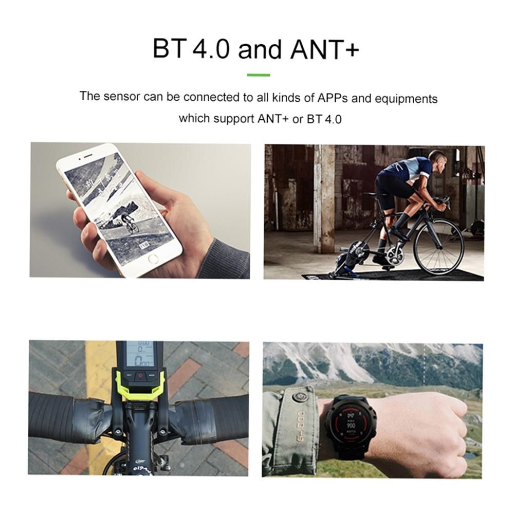 Bike Speed/Cadence Sensor 2-in-1 Sensor Wireless ANT+ BT for iOS, Android Bike Computer Fitness Tracker Speedometer