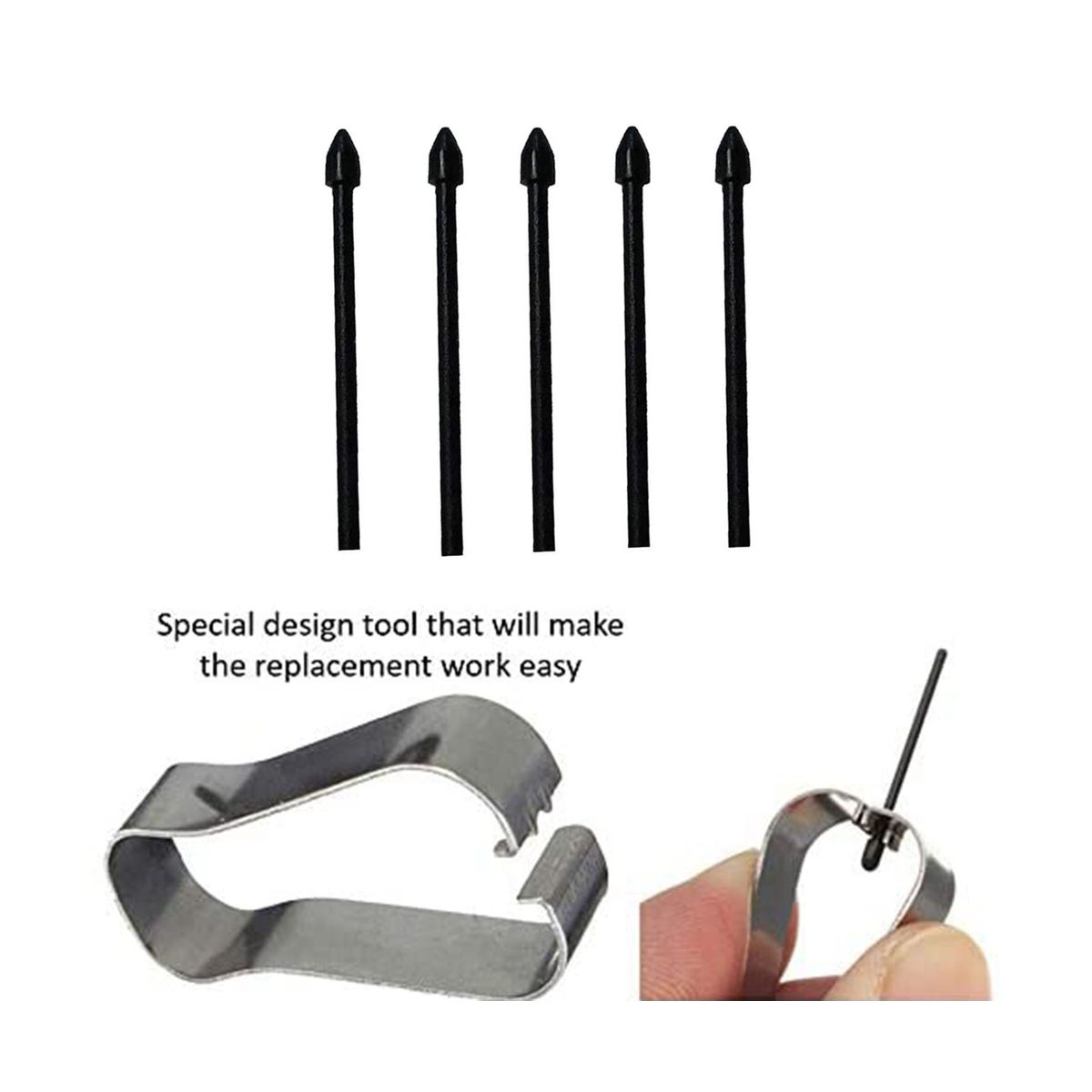 10Pcs Touch Stylus Tips Nibs with Metal Clip for Samsung