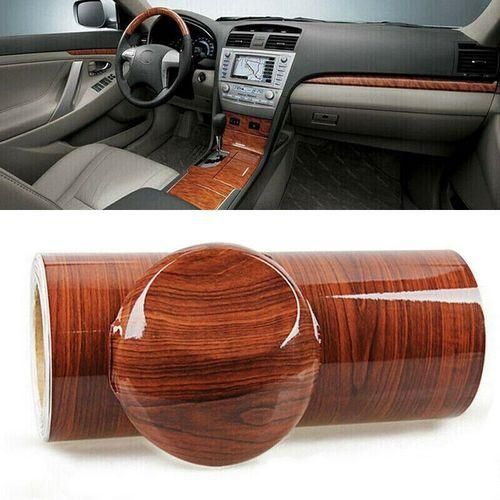 1m High Glossy Wood Grain Car Interior Diy Vinyl Sticker