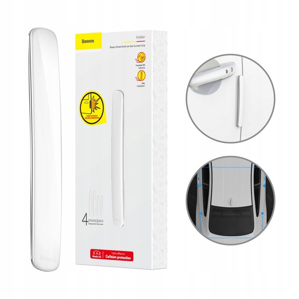 Baseus Car Door Bumper Strip - White