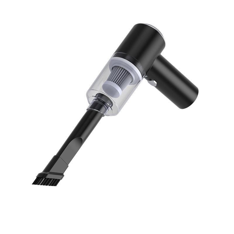 Car vacuum cleaner car wireless charging car wet and dry dual-use mini convenient handheld mite removal vacuum cleaner home Black wireless charging model 6000PA
