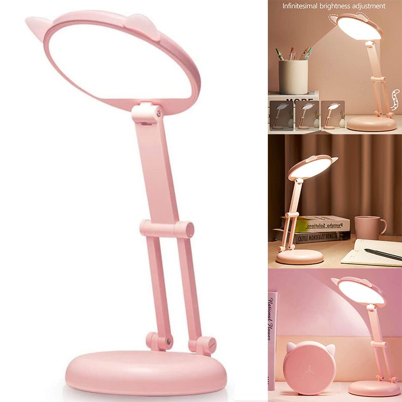 Kids Desk Lamp Girl,LED Pink Small Ring Lights For Home