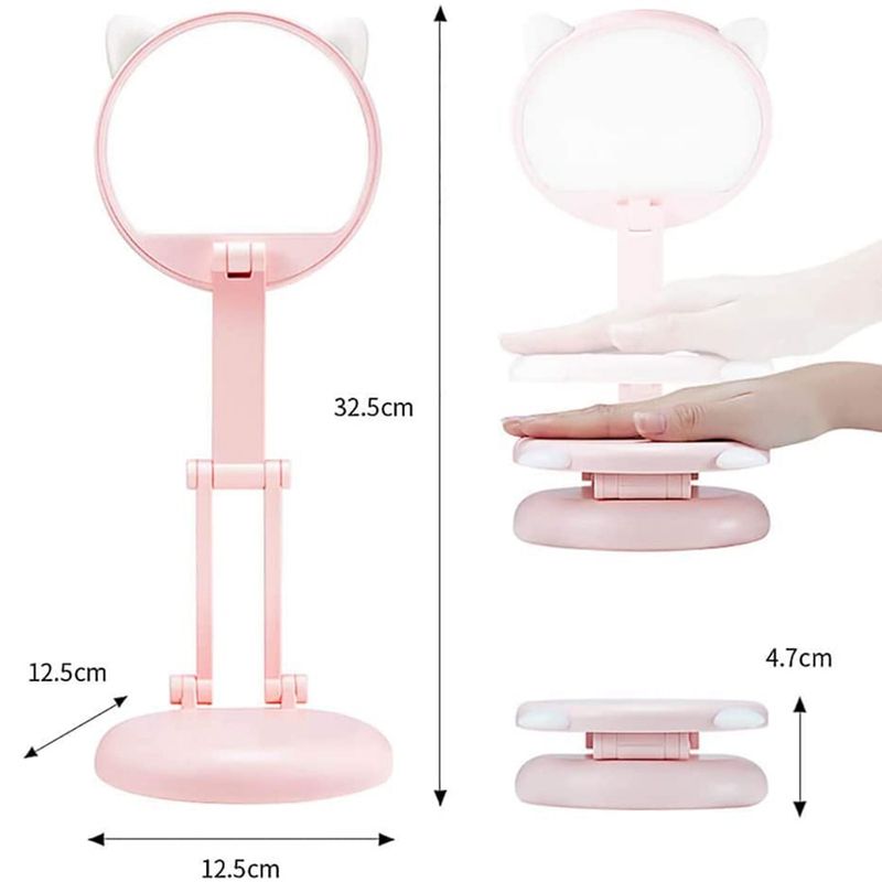 Kids Desk Lamp Girl,LED Pink Small Ring Lights For Home