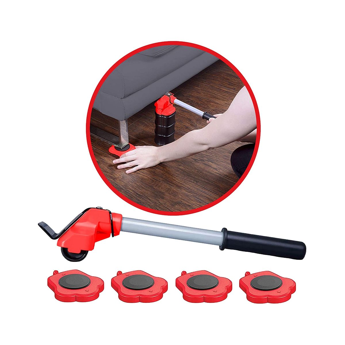 14PC Set Furniture Mover Tool Transport Set Transport Lifter Heavy Stuff Moving 4 Wheeled Mover Roller Hand Tools
