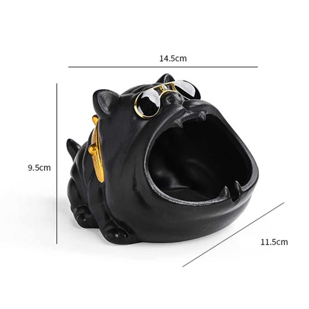 Outdoor Ashtray for s Ceramic Ash Tray for Weed Fancy Ash Holder of Black Bully Dog Birthday Gift for Men