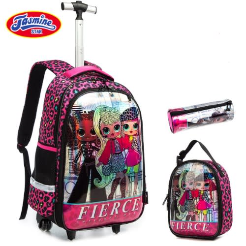 Lolirock Fierce Trolley School Bag - 3 In 1 Big Set
