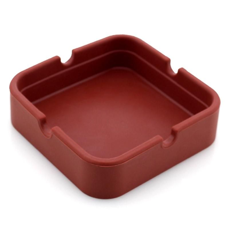 1PCS Multicolor Silicone Ashtray Square Ash Tray Home Decorative Cigar Smokeless Men Soft Friendly Pocket
