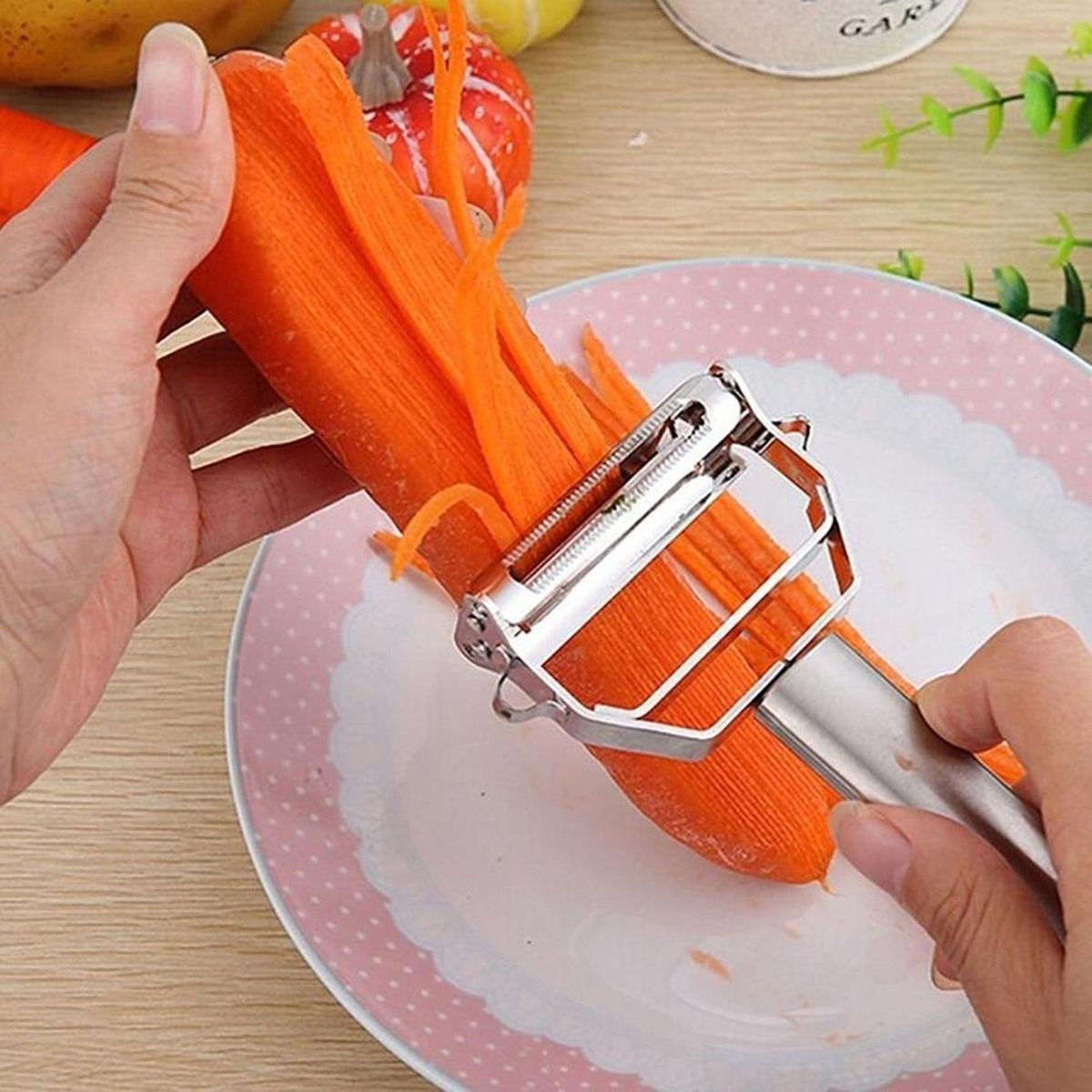 Handy Peeler Stainless Steel Dual Blade Peeler Multifunctional Kitchen Stainless Steel