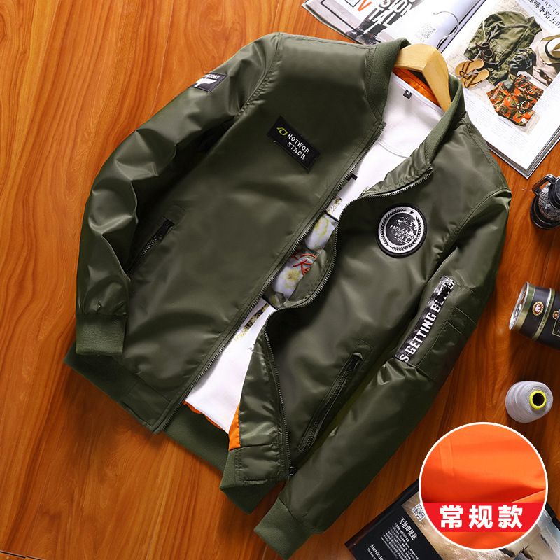 Men Bomber Jacket Outerwear Anti Wrinkle Soft Comfortable