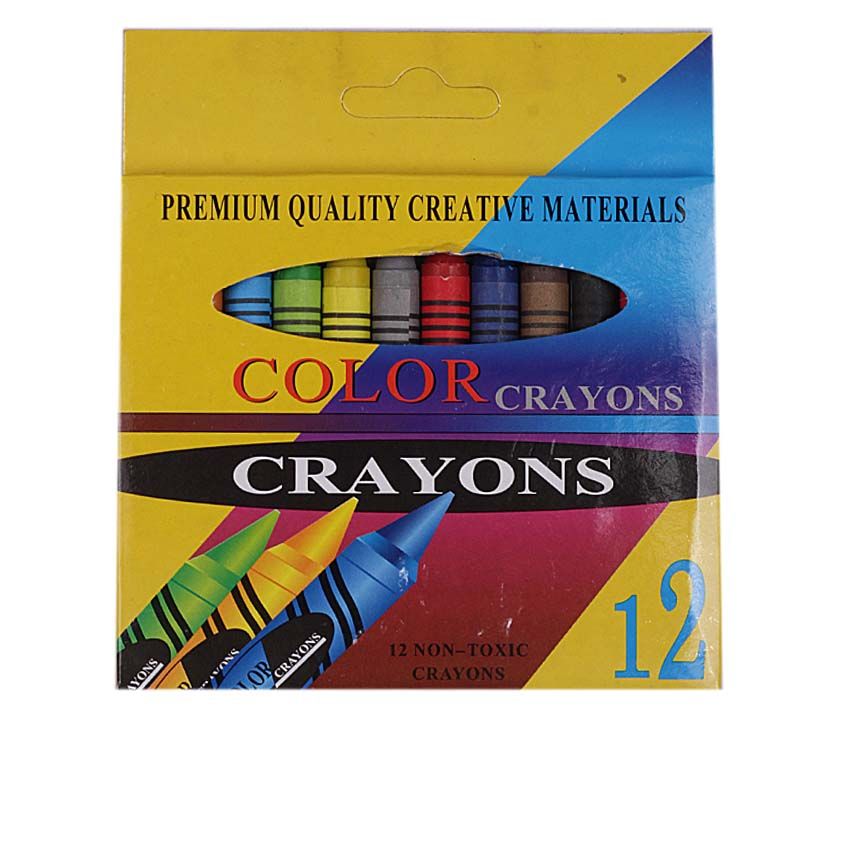 12 Colours X 24 Pack Kids Colouring Crayon For Creative Art