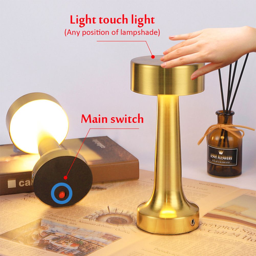 Usb Rechargeable Touching Control Bedside Dimmable Table