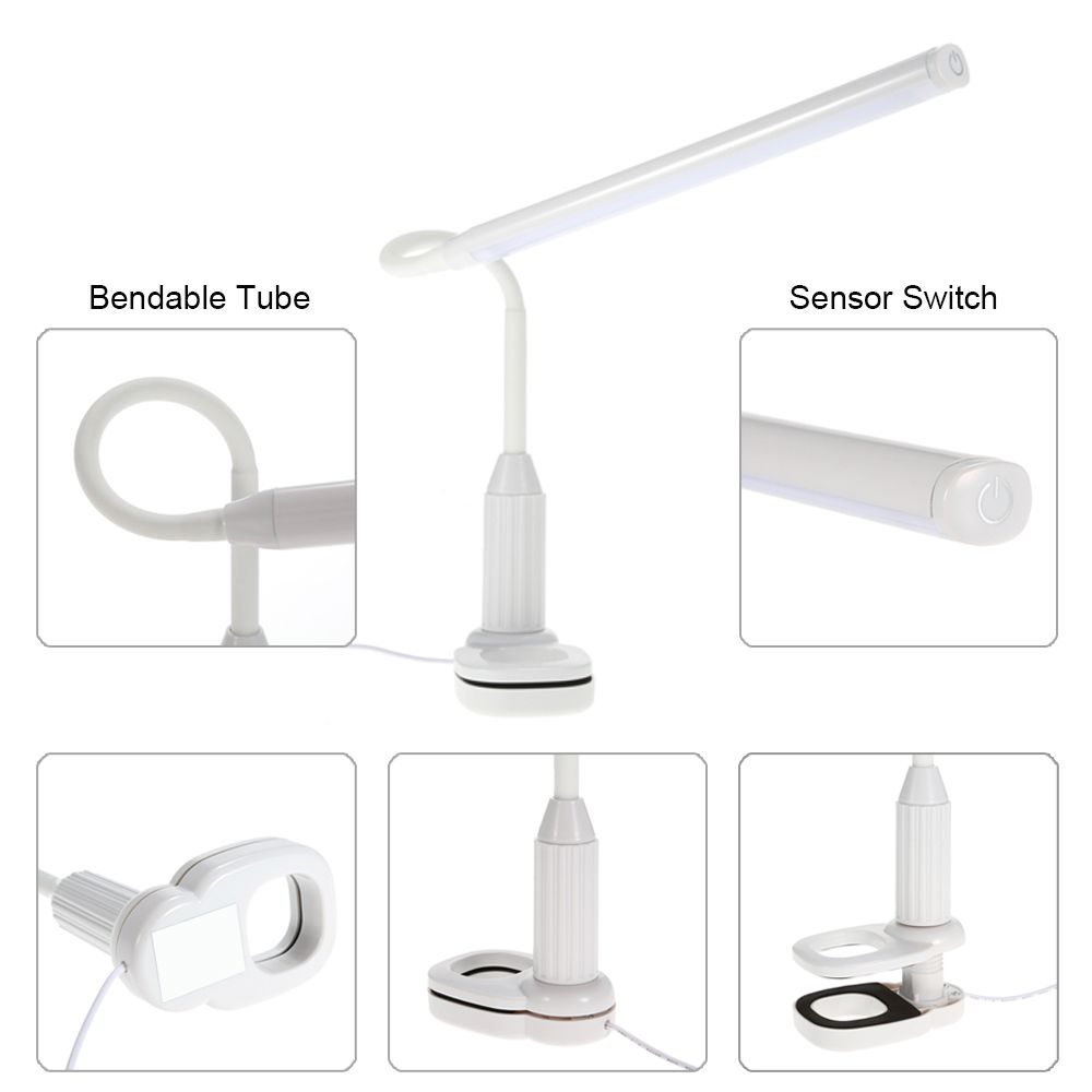 Reading Desk Lamp 5W 24 LEDs Eye Protect Clamp Clip Table