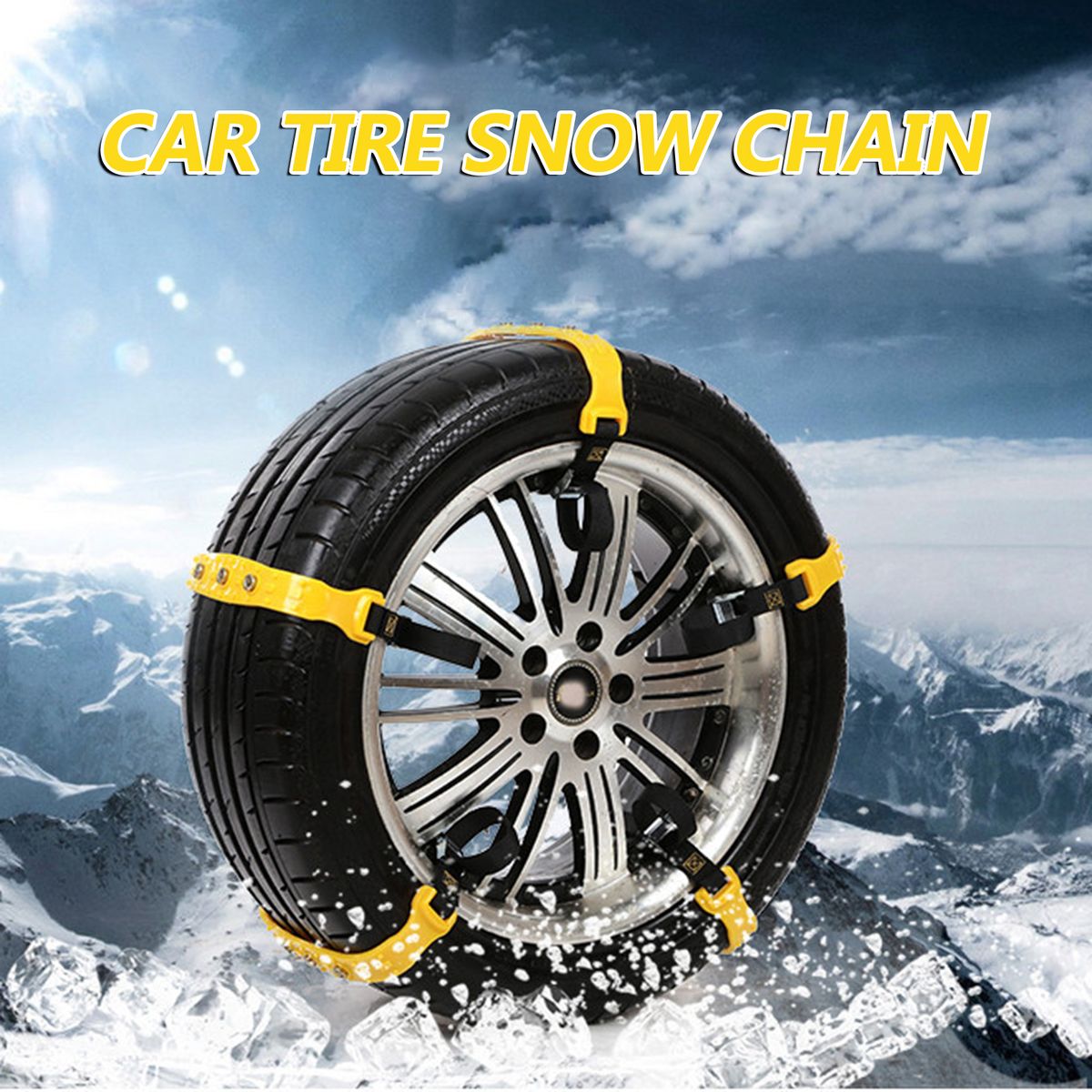10Pcs Car Tire Snow Chains Wear-resistant Non-slip Low