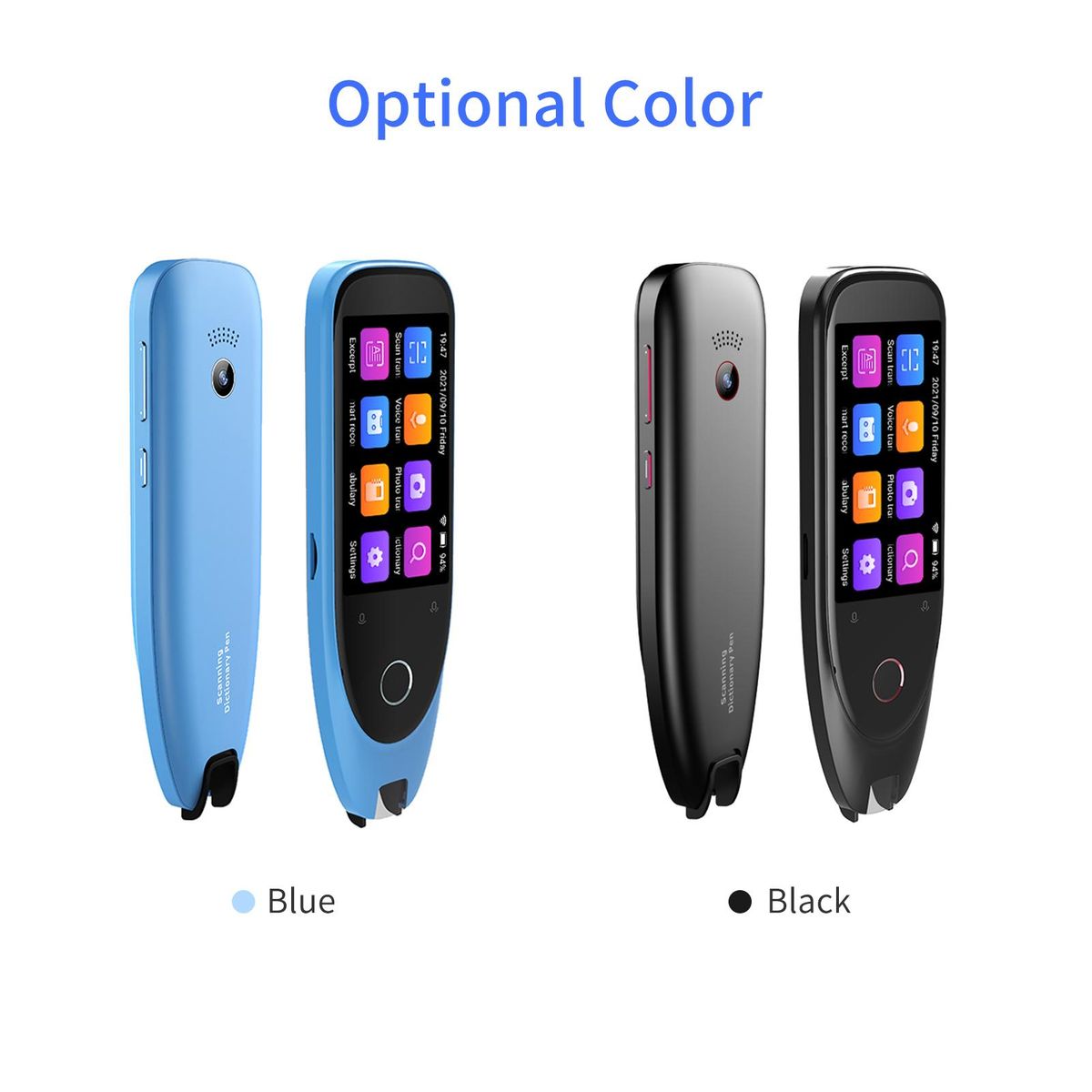 Dictionary Translation Pen Scanner Text Scanning Reading Translator Device Multilingual Scanner Noise Reduction Recording Pen Support 112 Languages Chinese/English/Japanese/Korean Voice Translation Recorder E-dictionary Machi