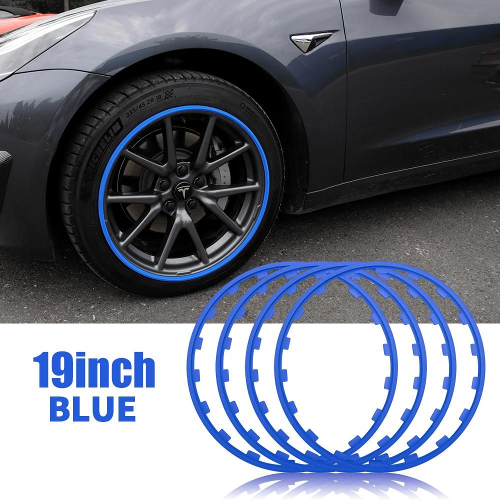 4PCS 18/19/20inch Car Rims Ring Protectors Vehicle Wheel Rims Guard Strips for Ssangyong Volvo Mercedes-Benz Nissan Ford Lincoln