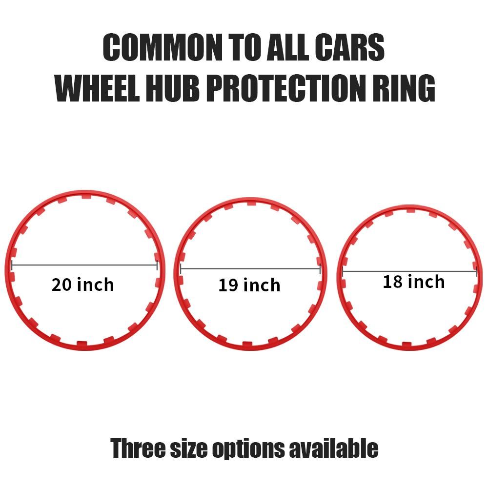 4PCS 18/19/20inch Car Rims Ring Protectors Vehicle Wheel Rims Guard Strips for Ssangyong Volvo Mercedes-Benz Nissan Ford Lincoln