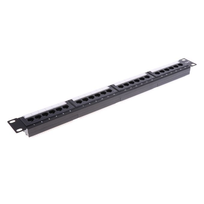 24Port Cat6 19''/1U Unshielded Rackmount Ethernet Network Patch Panel