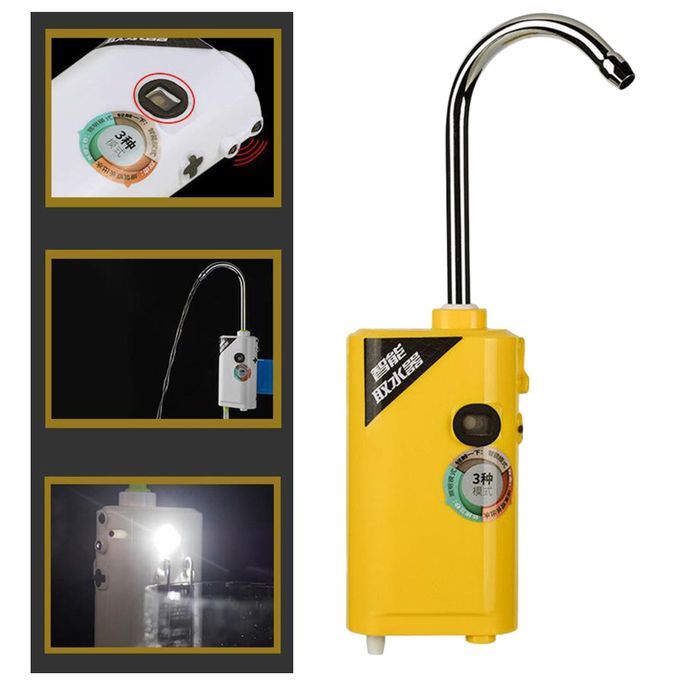 LED Portable Induction Water Absorber Rechargeable Oxygen Pump Yellow