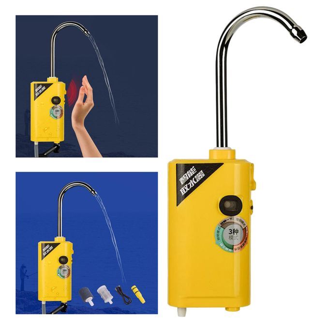 LED Portable Induction Water Absorber Rechargeable Oxygen Pump Yellow