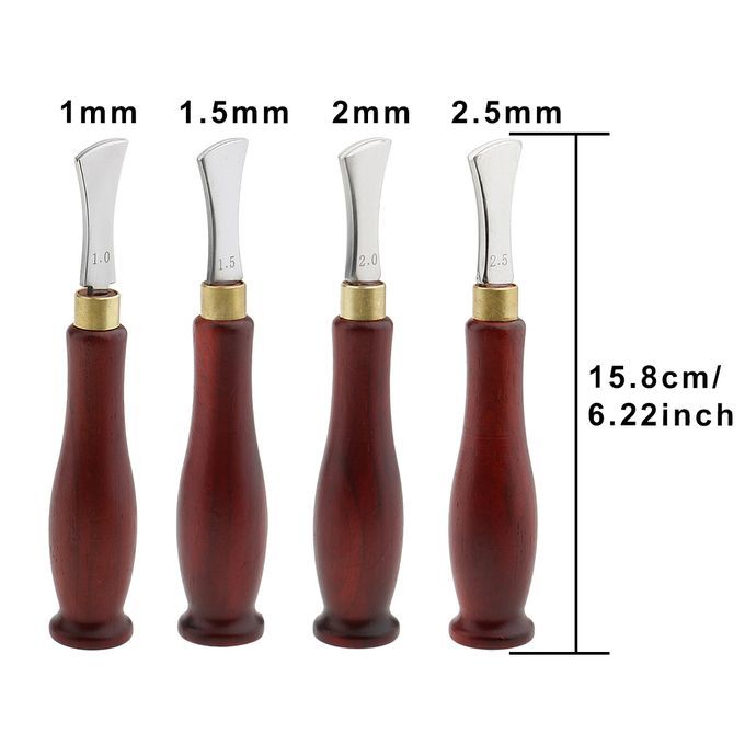 4pcs Leather Edge  Press Leather Edge Line Leathercraft Tools