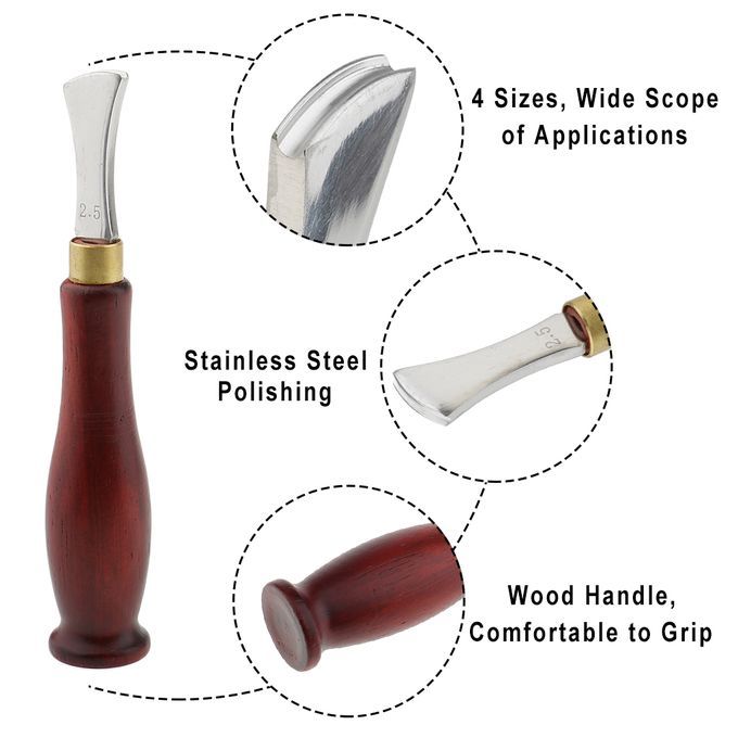 4pcs Leather Edge  Press Leather Edge Line Leathercraft Tools