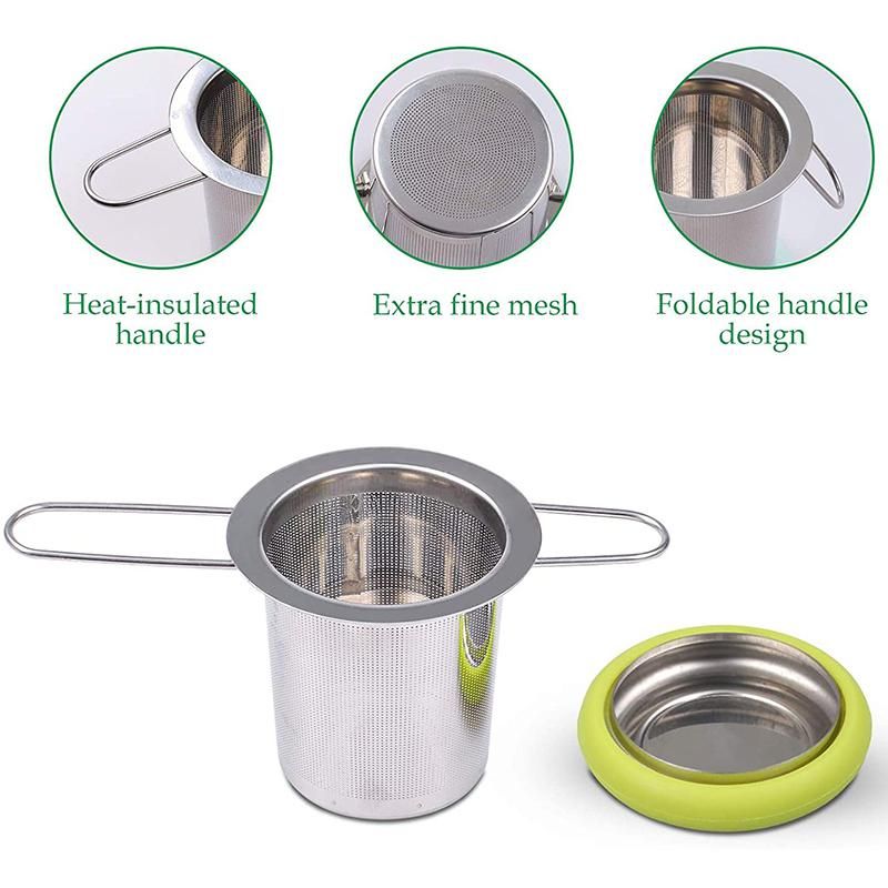 Tea Infuser Stainless Steel Tea Strainer Folding Handle
