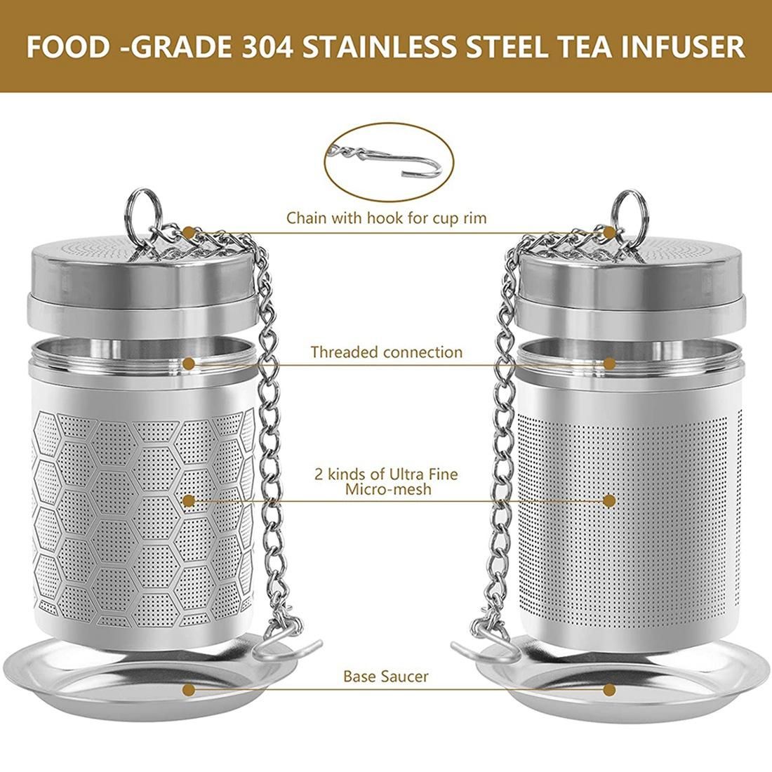 2Pcs Tea Filter Tea Infuser for Loose Tea, Fine Mesh with