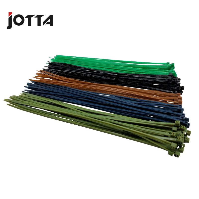 3*200mm Self-locking Nylon Cable Ties 8 Inch 100pcs 12 Color Plastic Zip Tie Binding Wrap Straps