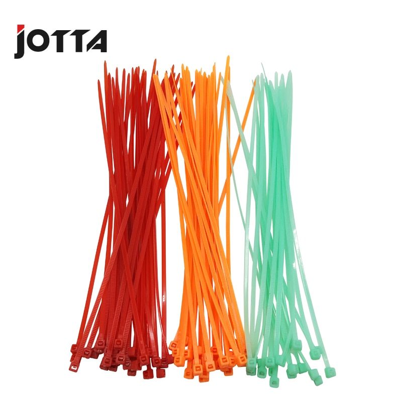 3*200mm Self-locking Nylon Cable Ties 8 Inch 100pcs 12 Color Plastic Zip Tie Binding Wrap Straps