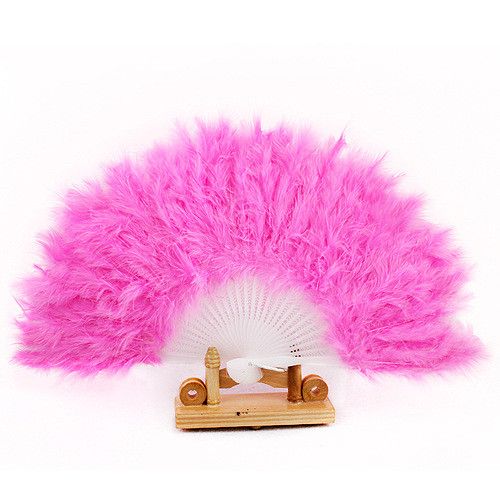 Wedding Fan Props Feather Goose Hand Fan Dance Nice G815 For Feather 1PC Folding