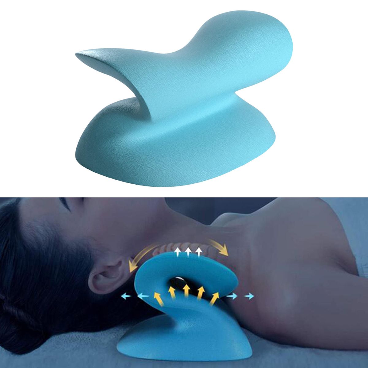 S-shaped Ergonomic Cervical Traction Device Pillow Neck Stretcher