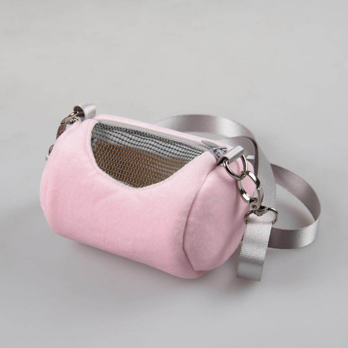 Small Animal Carrier Hamster Chinchilla Guinea Pig Pouch Bed Travel Warm Bag Pink (pink)