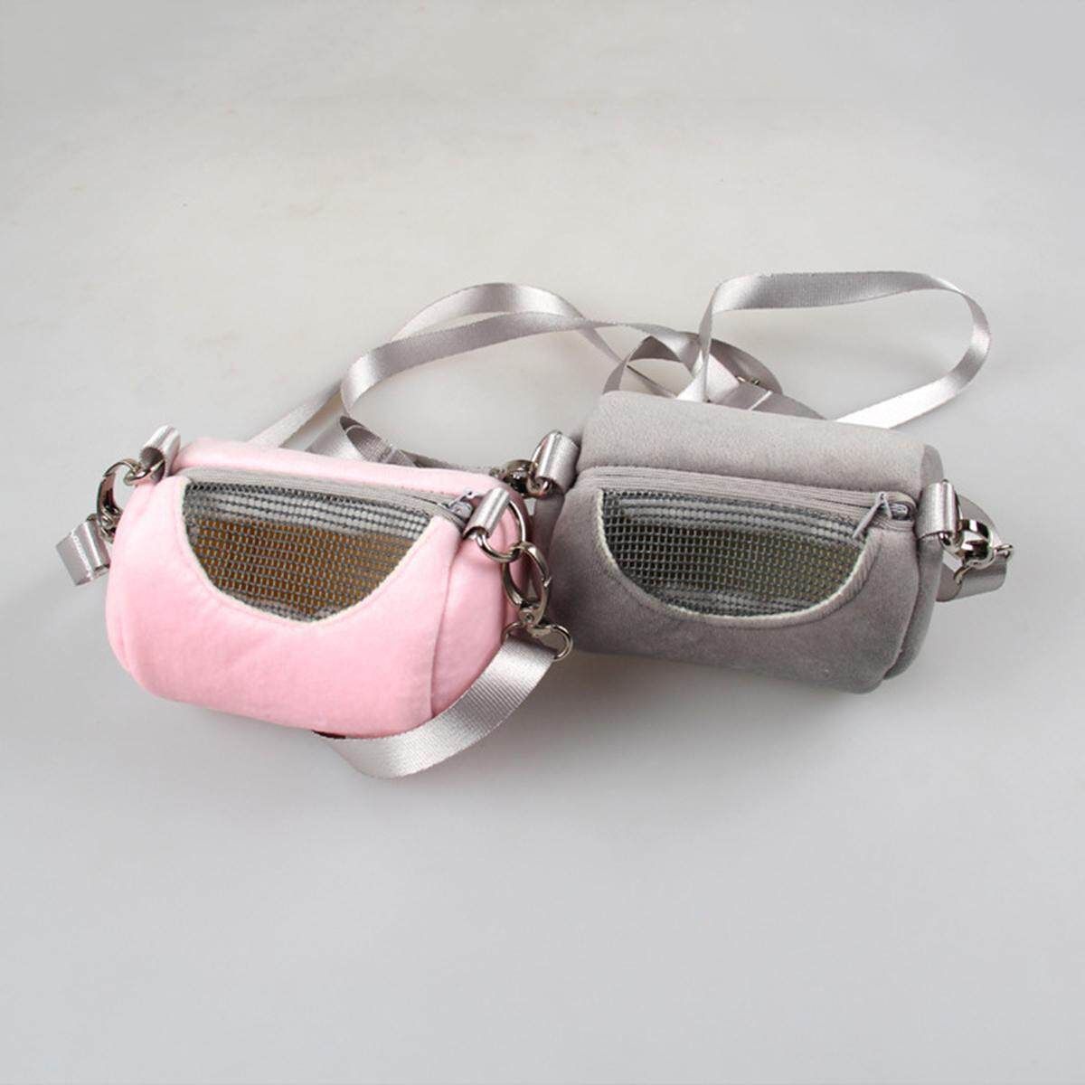 Small Animal Carrier Hamster Chinchilla Guinea Pig Pouch Bed Travel Warm Bag Pink (pink)