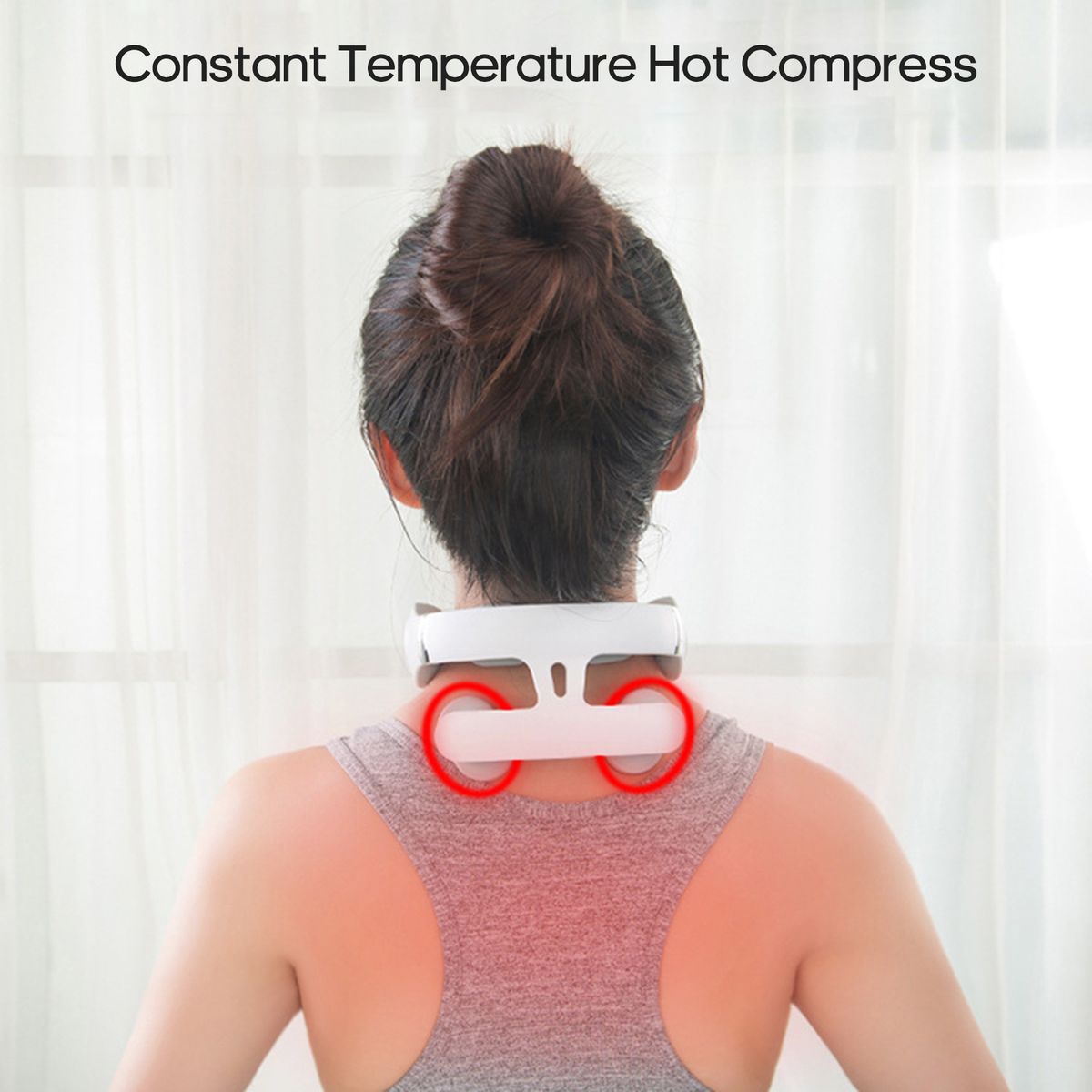 4-Head Cervical Spine Massager Strength Adjustment USB