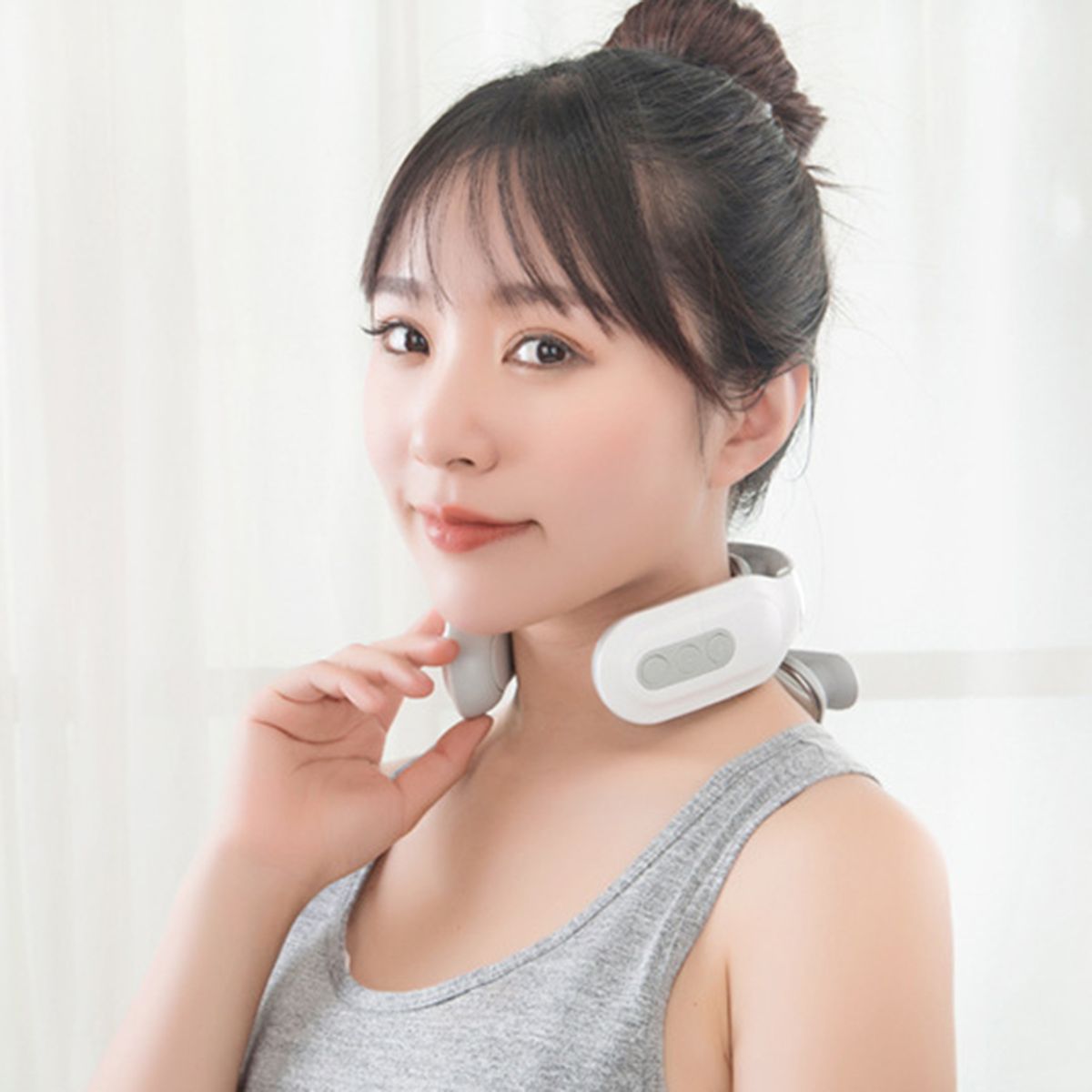 4-Head Cervical Spine Massager Strength Adjustment USB