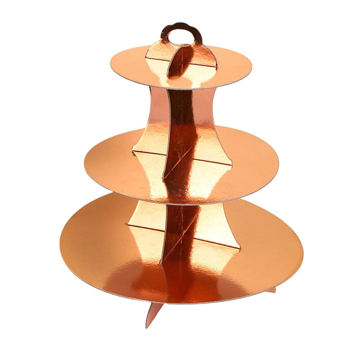 Dessert Plate Tray Tiered Cupcake Stand Birthday Cake Display Holder Rose Gold