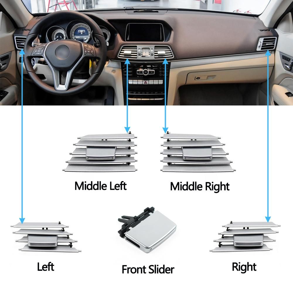 Front Dsah Center Left Right AC Air Vent Grille Repair Kit For Mercedes BENZ 2-Door COUPE W207 E350 E550 2013 2014 2015 2016