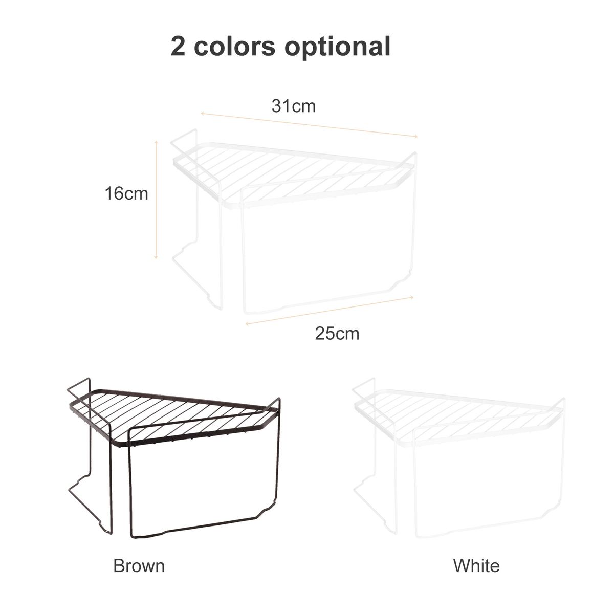 2PCS Multifunctional Kitchen Storage Rack Counter Corner
