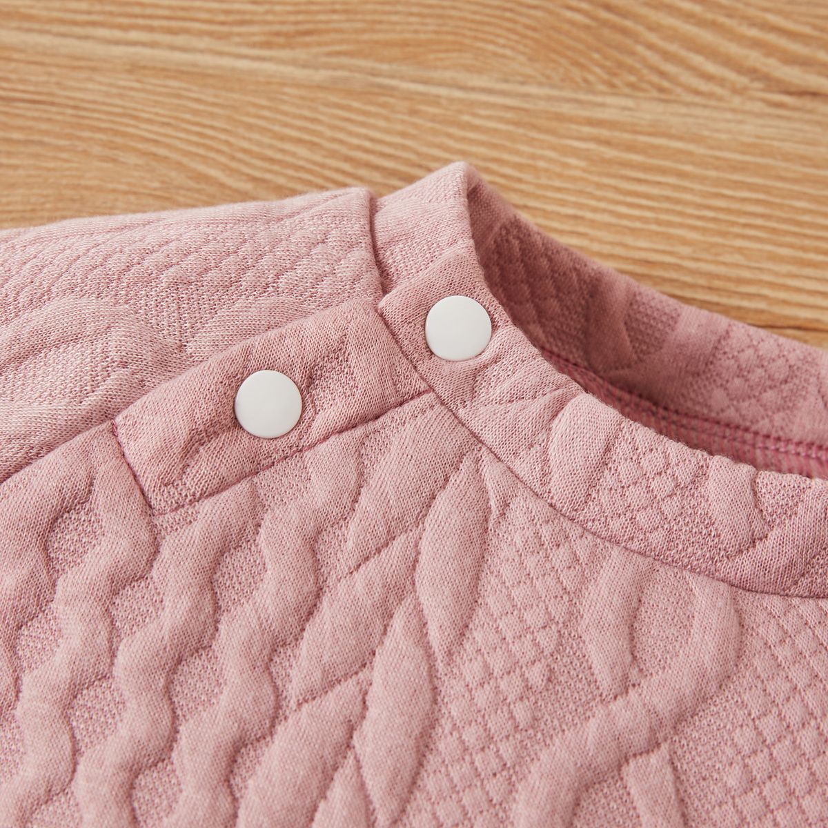 Baby Girls Autumn Winter Twist Knitting Long Sleeve Sweatshirt -Pink
